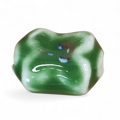 x1 Perle en Porcelaine Artisanale – Forme X – 17 à 18 mm