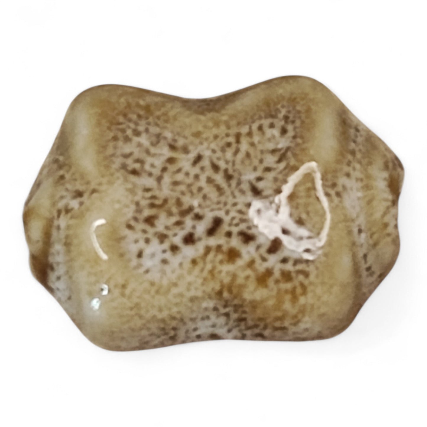 x1 Perle en Porcelaine Artisanale – Forme X – 17 à 18 mm