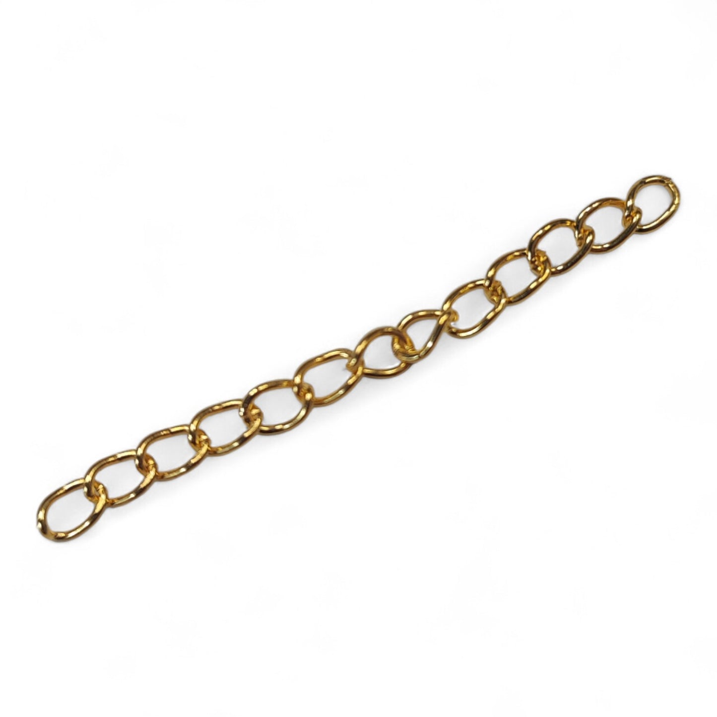 x10 Chaînes d’extension polies dorées – 3,5 x 50 mm