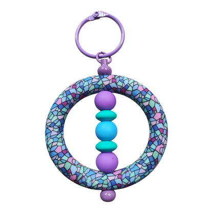 Kit Porte-Clés – Perles en silicone et tige colorée – Les Sharlyzettes