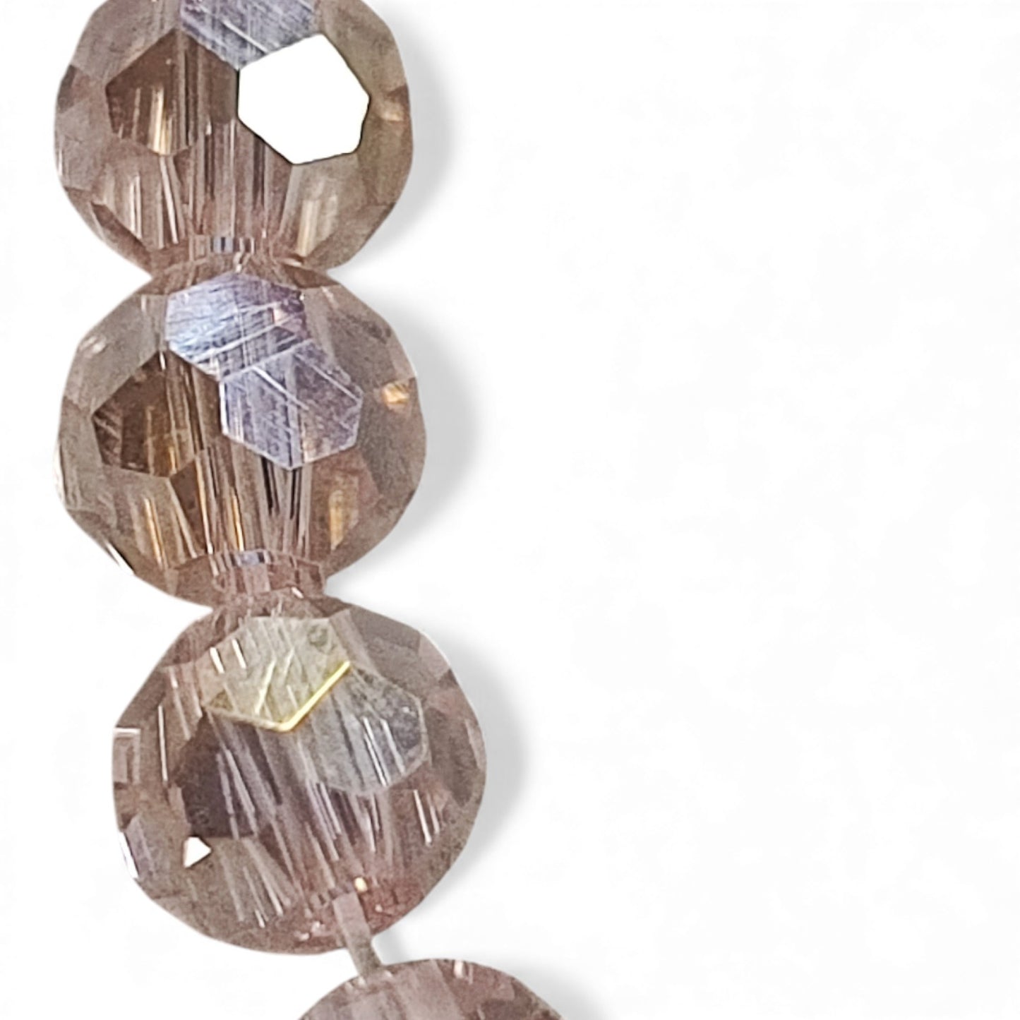 x1 Fil de Perles en Verre Plaquées AB – 6x5 mm – Ronde à Facettes