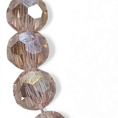 x1 Fil de Perles en Verre Plaquées AB – 6x5 mm – Ronde à Facettes