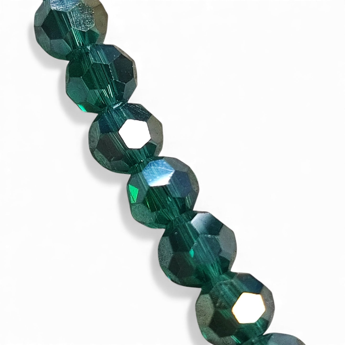 x1 Fil de Perles en Verre Plaquées AB – 6x5 mm – Ronde à Facettes