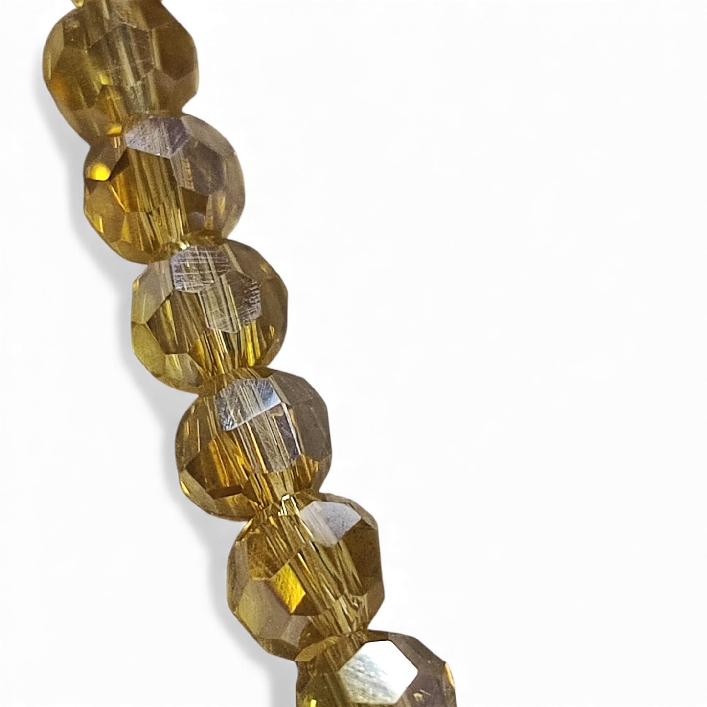 x1 Fil de Perles en Verre Plaquées AB – 6x5 mm – Ronde à Facettes