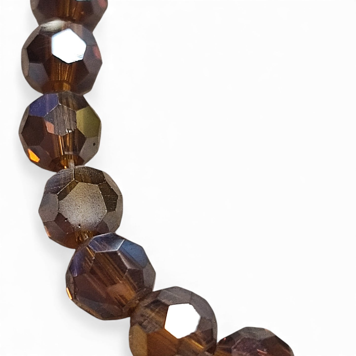 x1 Fil de Perles en Verre Plaquées AB – 6x5 mm – Ronde à Facettes