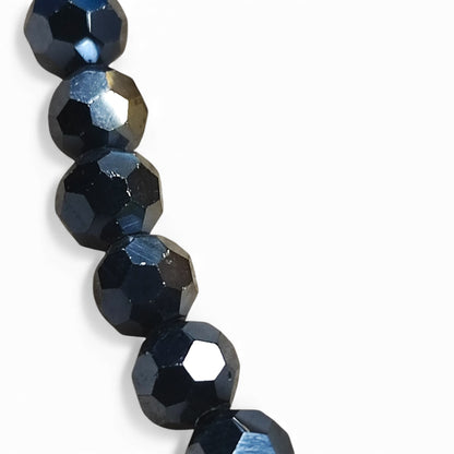 x1 Fil de Perles en Verre Plaquées AB – 6x5 mm – Ronde à Facettes