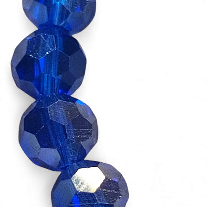 x1 Fil de Perles en Verre Plaquées AB – 6x5 mm – Ronde à Facettes