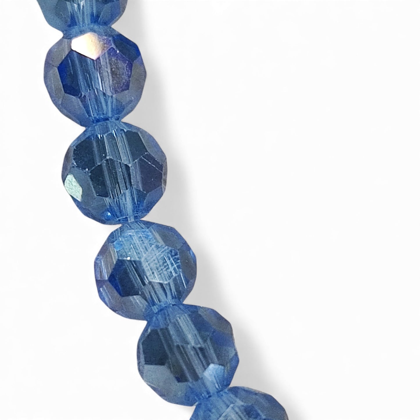 x1 Fil de Perles en Verre Plaquées AB – 6x5 mm – Ronde à Facettes