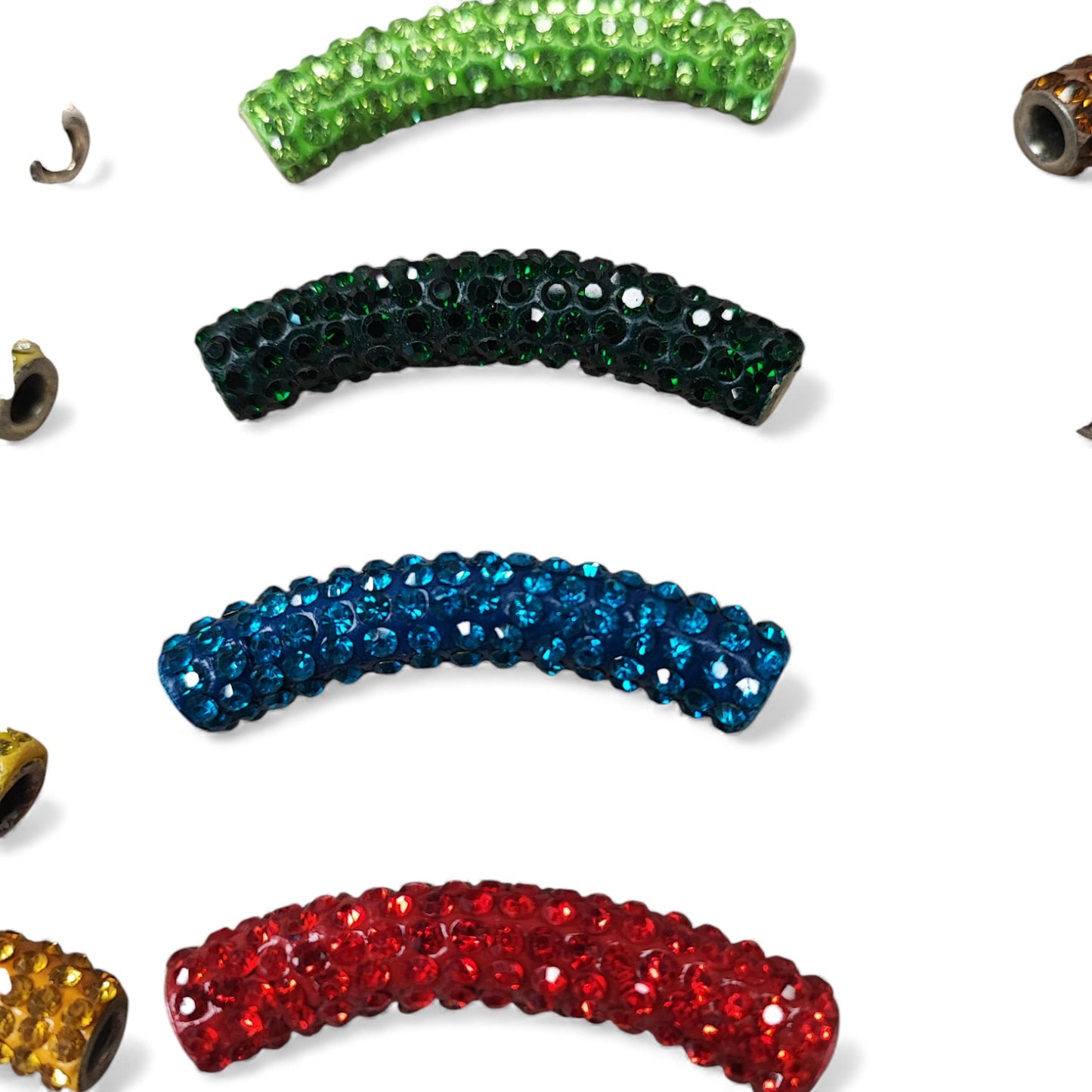 Perles Tubes Strass – Taille au choix