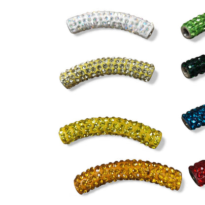 Perles Tubes Strass – Taille au choix