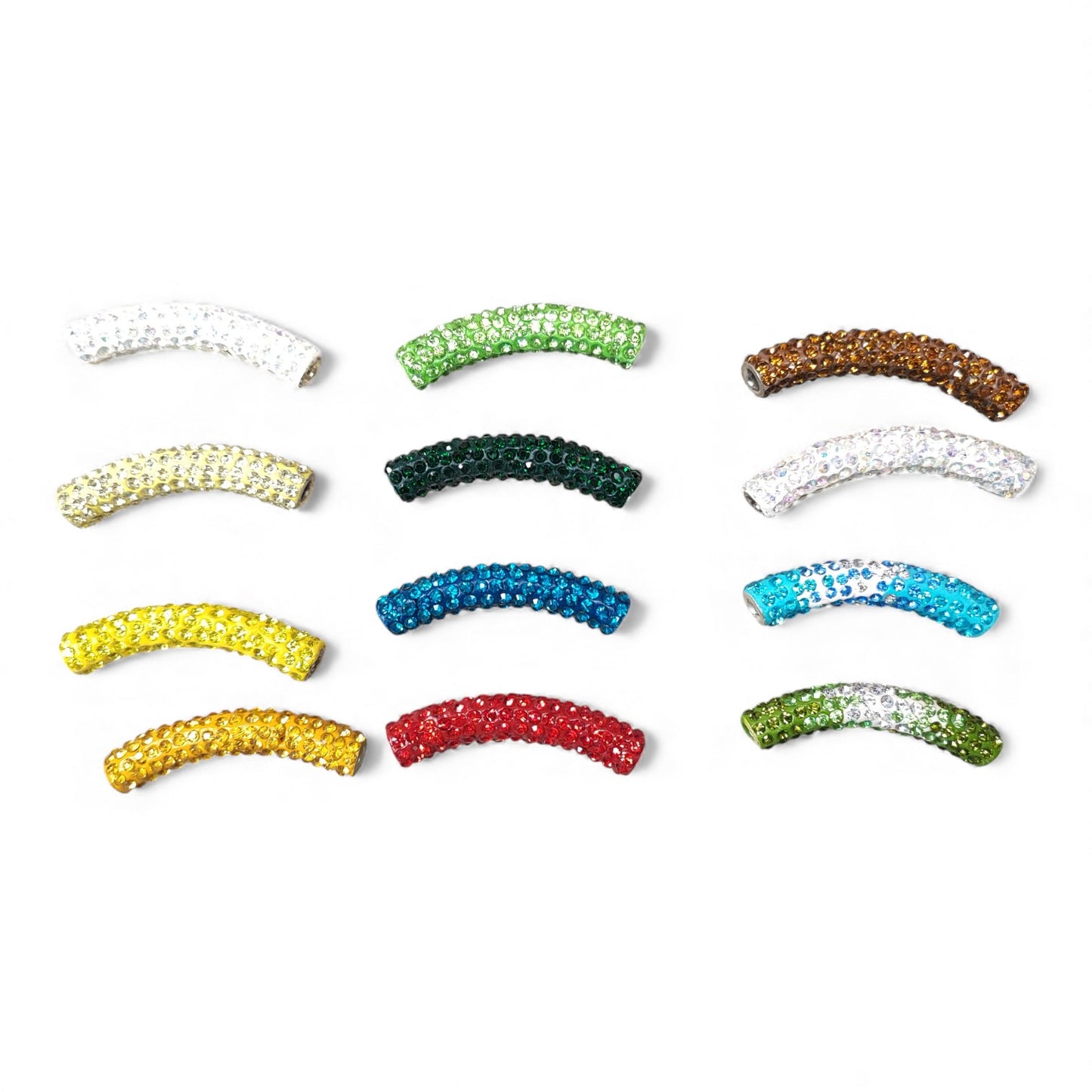 Perles Tubes Strass – Taille au choix