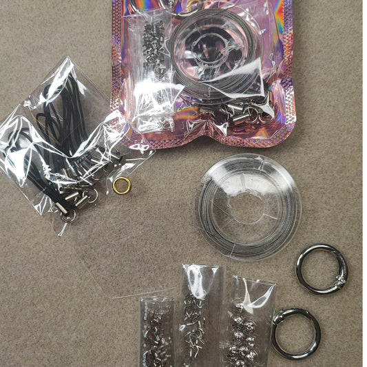 Kit Débutants – Bijoux de Téléphone, Porte-Clés et Bijoux de Sac – Métal Doré ou Argenté