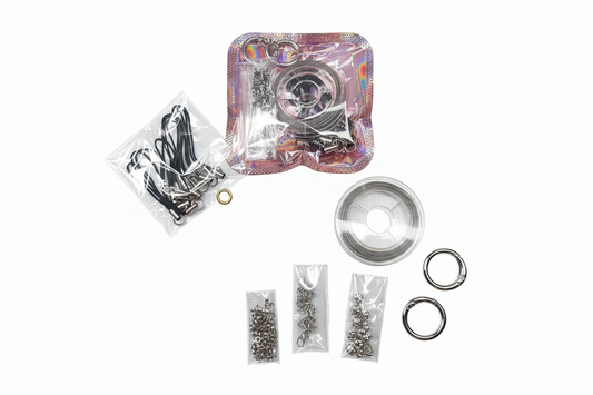 Kit Débutants – Bijoux de Téléphone, Porte-Clés et Bijoux de Sac – Métal Doré ou Argenté