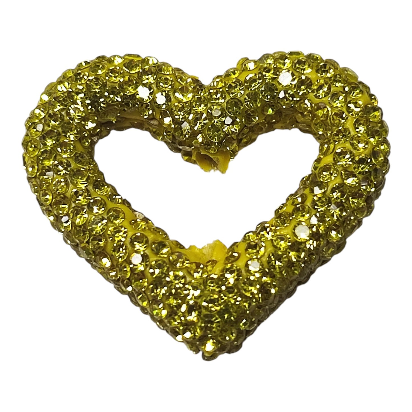 x1 Perle Cœur Strass en Pâte Polymère – Pour Stylos, Téléphone et Bijoux