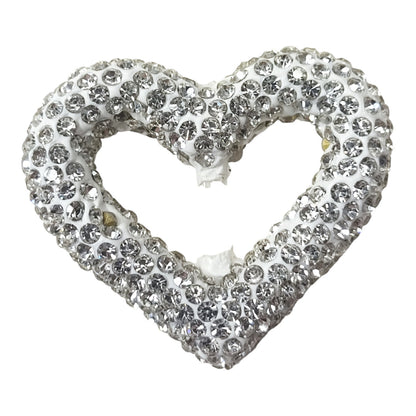 x1 Perle Cœur Strass en Pâte Polymère – Pour Stylos, Téléphone et Bijoux