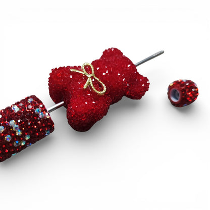 x1 Perle strass décorative – Spécial stylos à tige – Modèles et tailles au choix