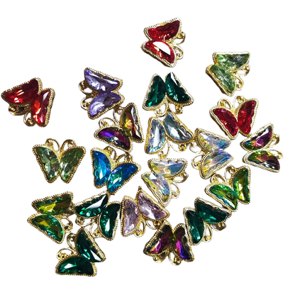 Perle papillon avec cabochon – Spéciale tige – 3 finitions