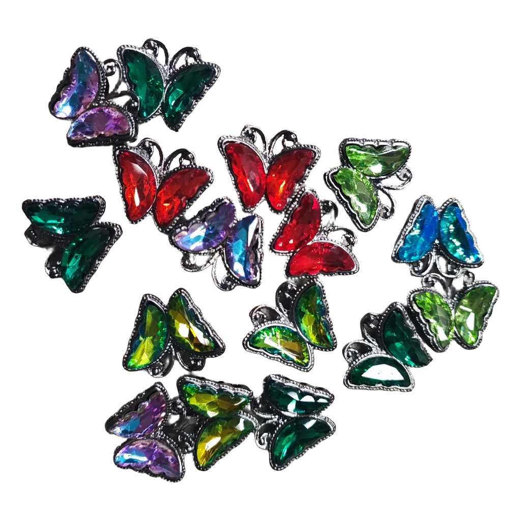 Perle papillon avec cabochon – Spéciale tige – 3 finitions