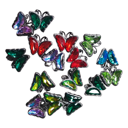 Perle papillon avec cabochon – Spéciale tige – 3 finitions