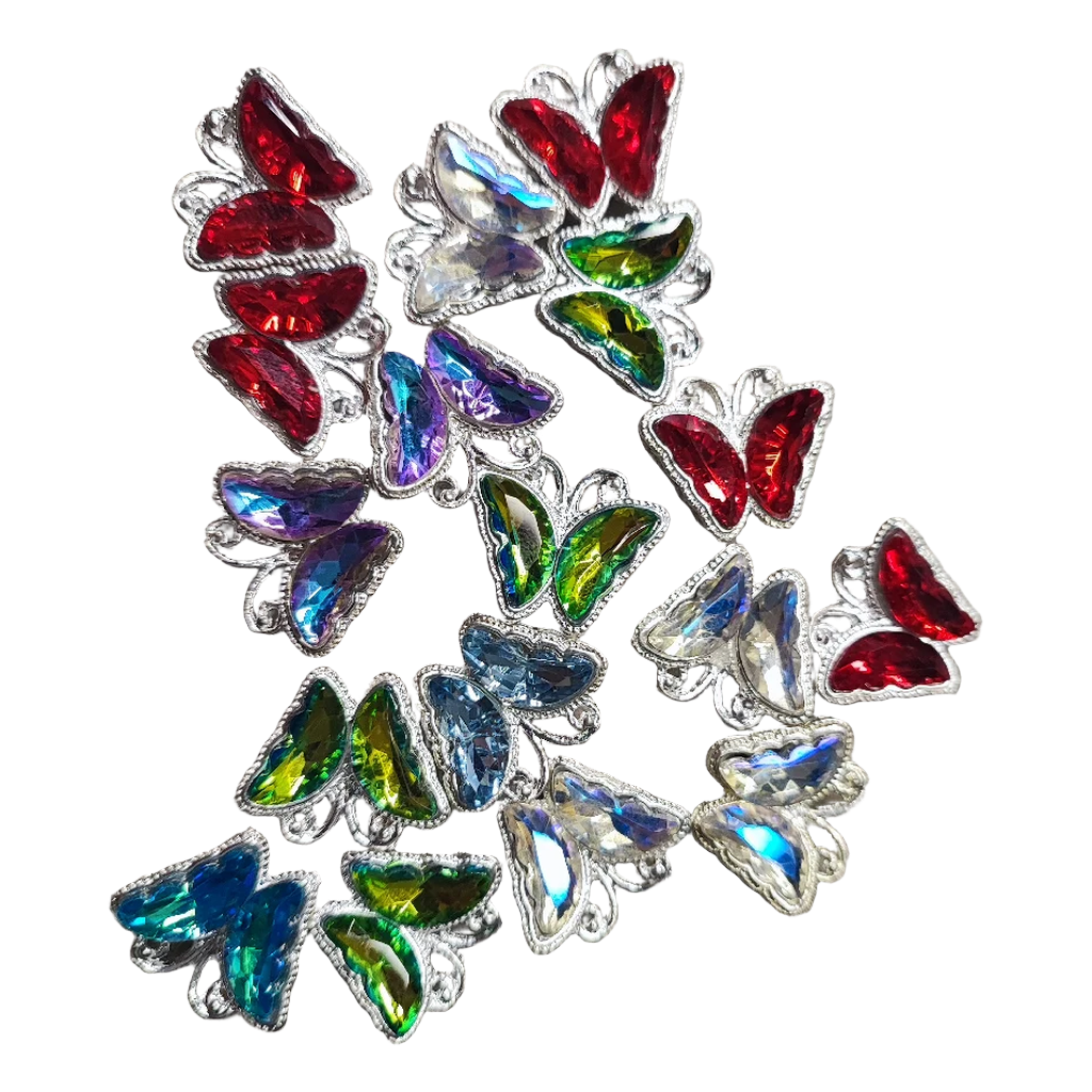 Perle papillon avec cabochon – Spéciale tige – 3 finitions