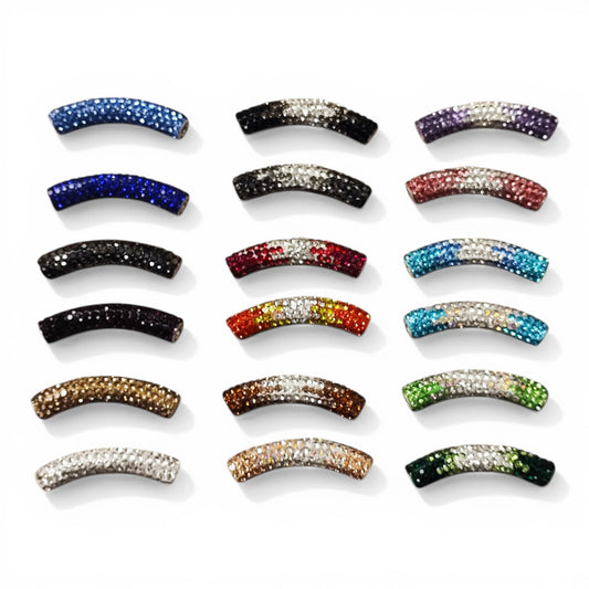 Perles Tubes Strass – Couleurs au choix