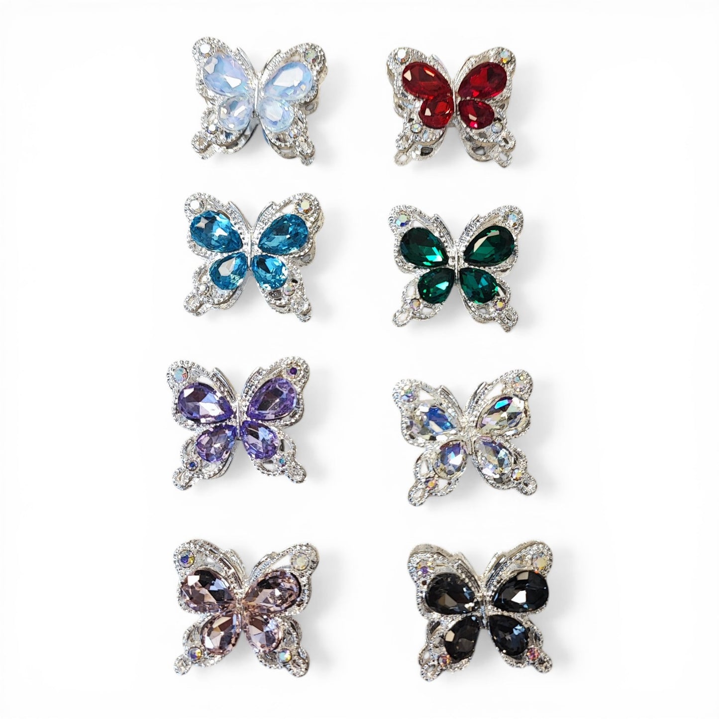 Perle Papillon en Strass – Compatible Tiges – 26 mm – Couleurs au Choix