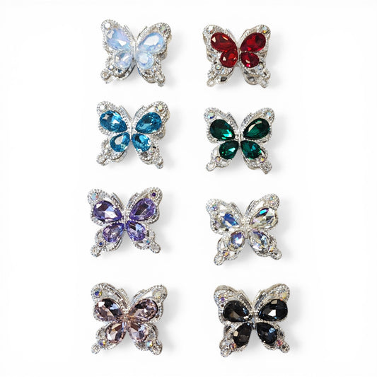 Perle Papillon en Strass – Compatible Tiges – 26 mm – Couleurs au Choix
