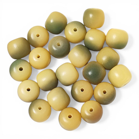 Lot de 10 Perles de Bodhi – 10 x 11 mm – Citron vert