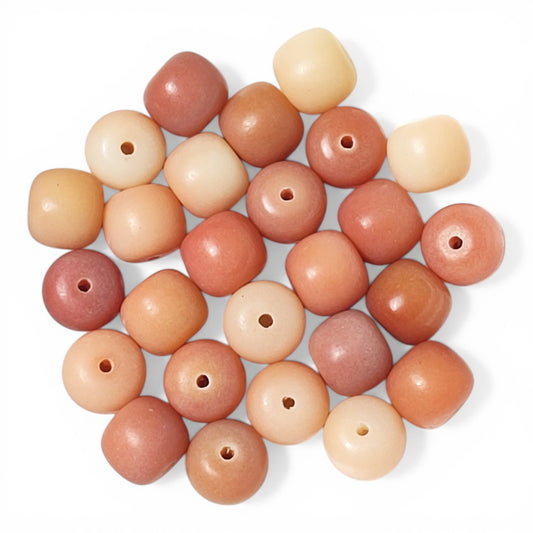 Lot de 10 Perles de Bodhi – 10 x 11 mm – Roses