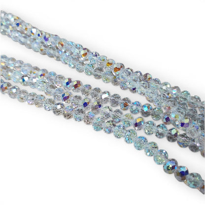 x1 Fil de perles facettées – 6 x 5 mm – 38 couleurs au choix