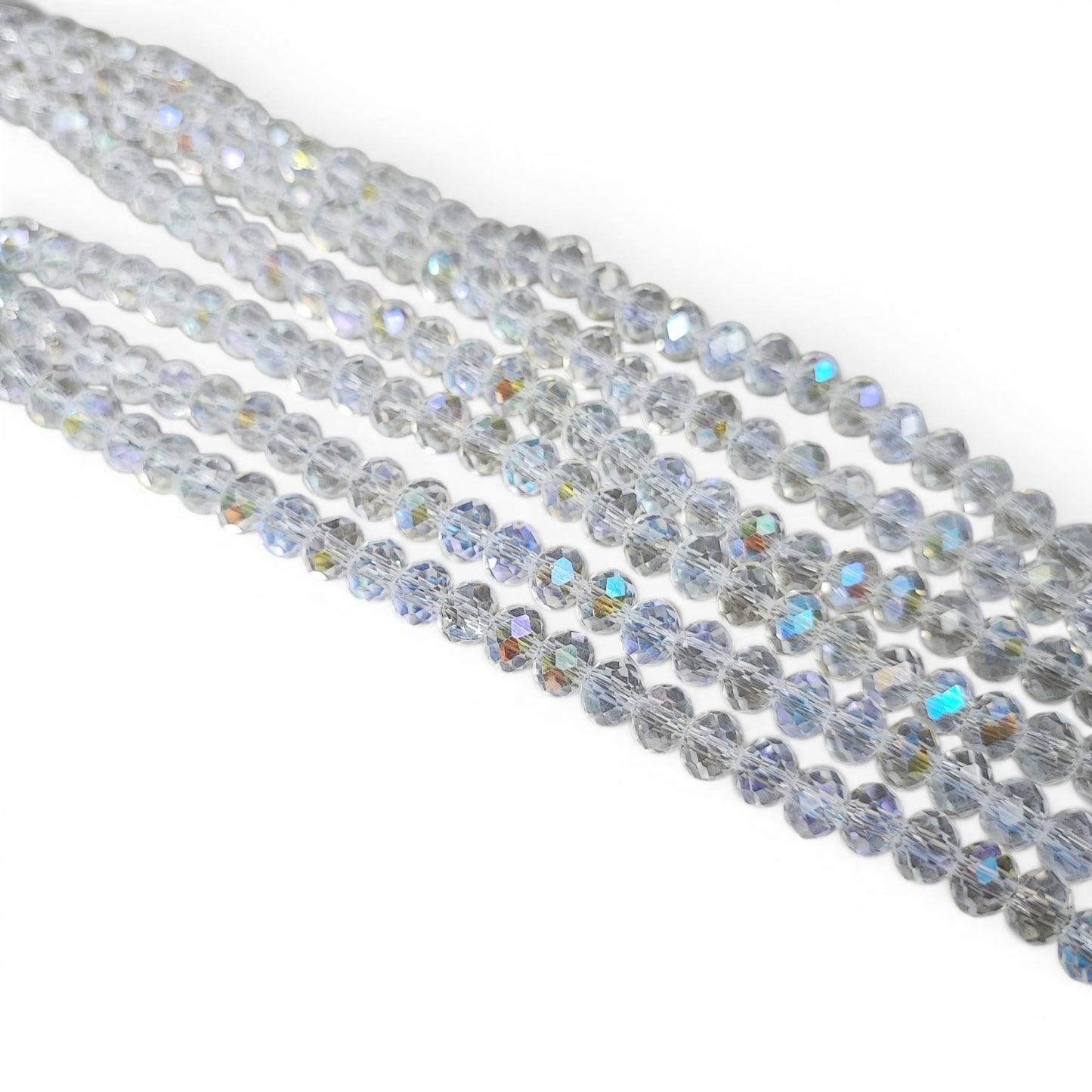 x1 Fil de perles facettées – 6 x 5 mm – 38 couleurs au choix