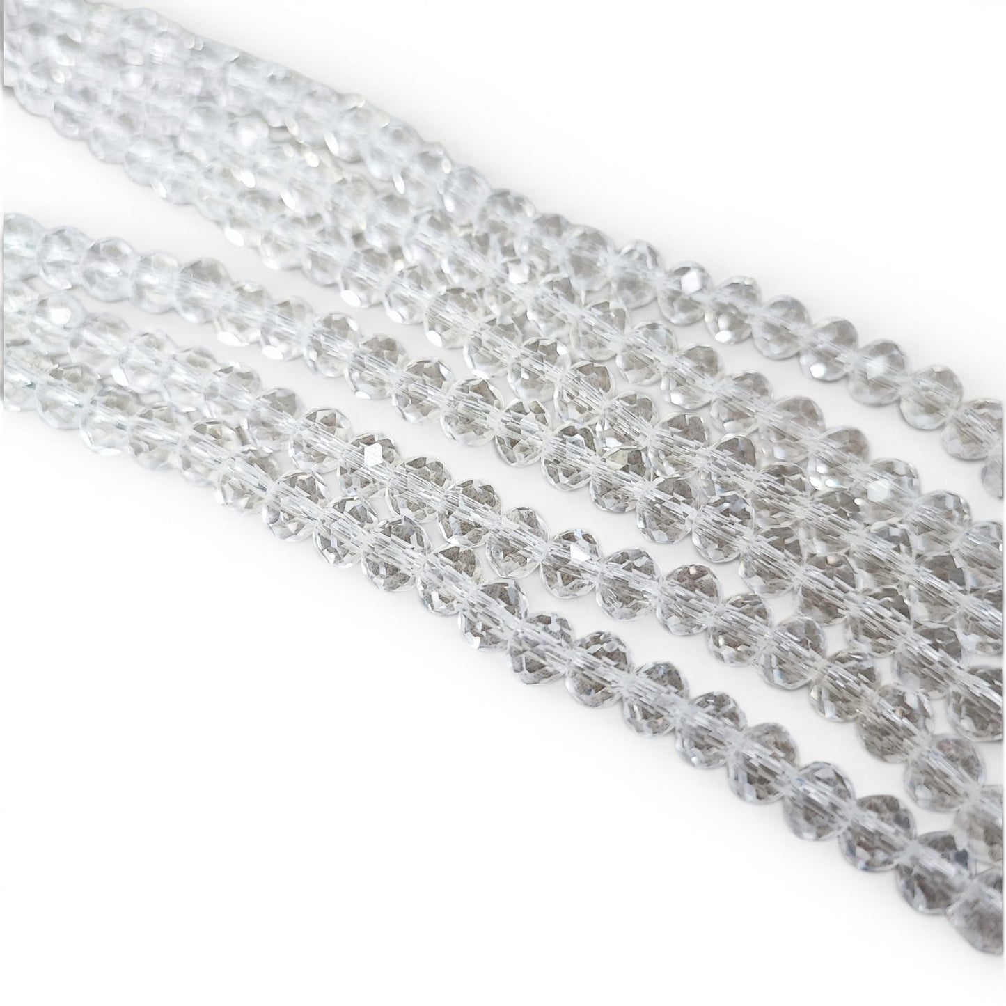 x1 Fil de perles facettées – 6 x 5 mm – 38 couleurs au choix