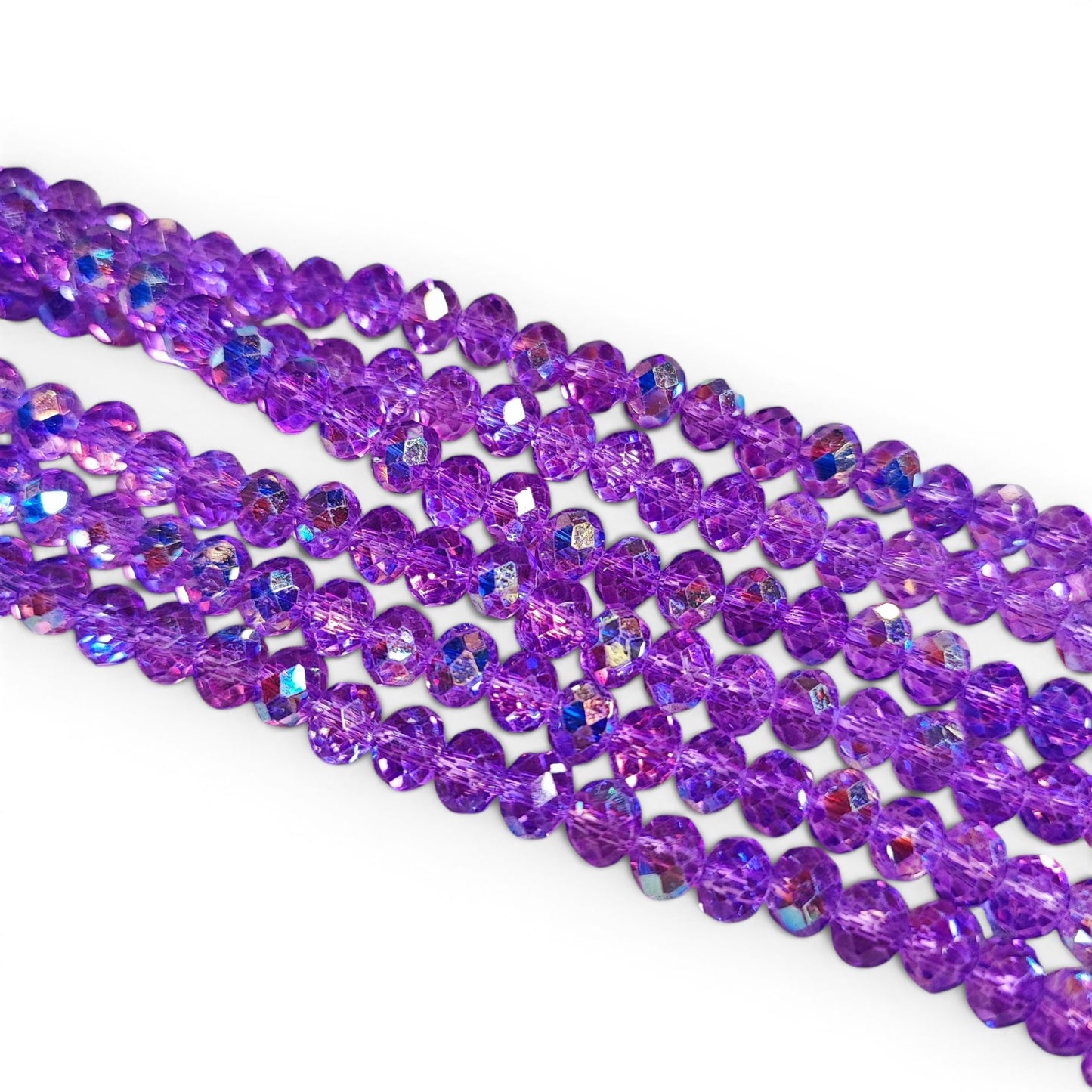 x1 Fil de perles facettées – 6 x 5 mm – 38 couleurs au choix