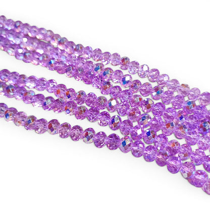 x1 Fil de perles facettées – 6 x 5 mm – 38 couleurs au choix