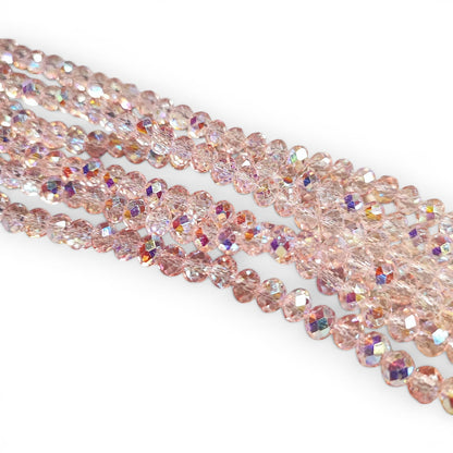 x1 Fil de perles facettées – 6 x 5 mm – 38 couleurs au choix