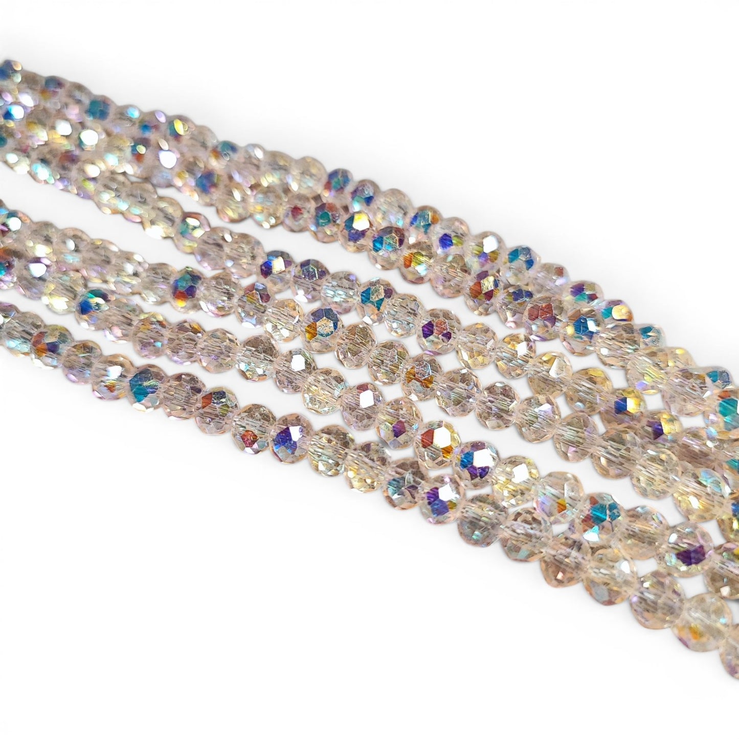x1 Fil de perles facettées – 6 x 5 mm – 38 couleurs au choix