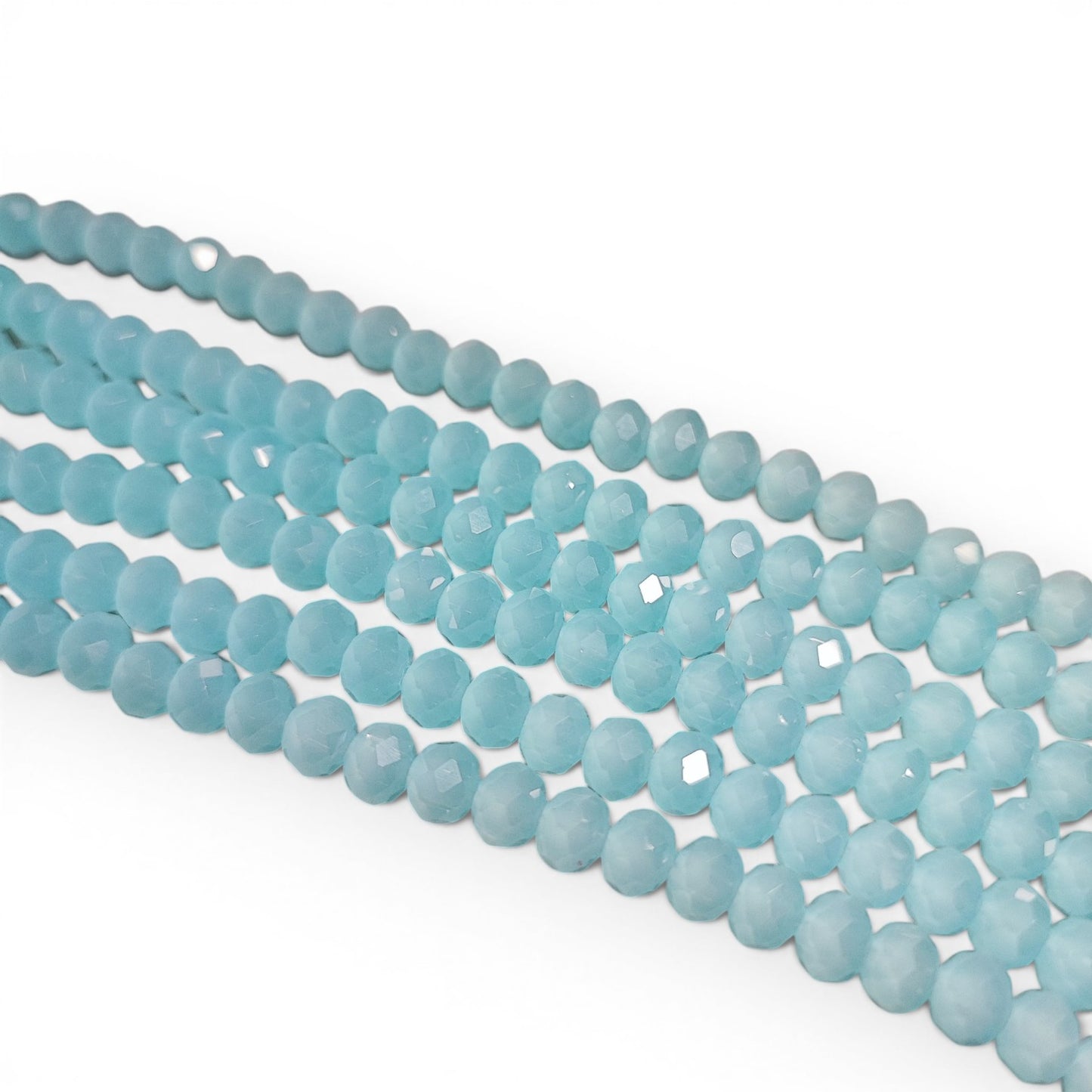 x1 Fil de perles facettées – 6 x 5 mm – 38 couleurs au choix