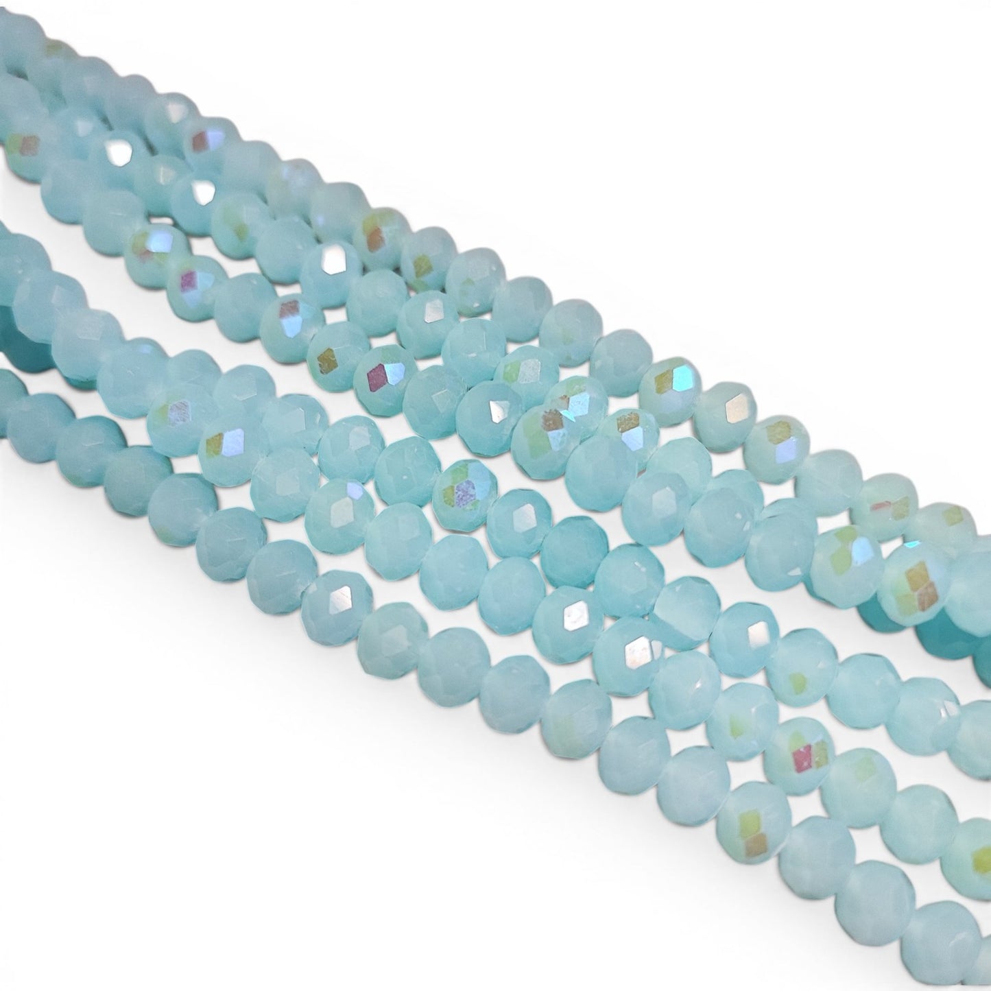 x1 Fil de perles facettées – 6 x 5 mm – 38 couleurs au choix
