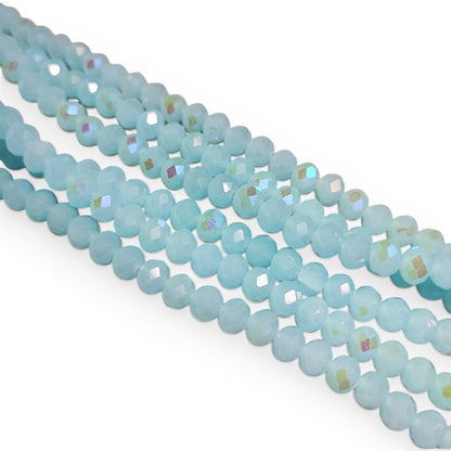 x1 Fil de perles facettées – 6 x 5 mm – 38 couleurs au choix