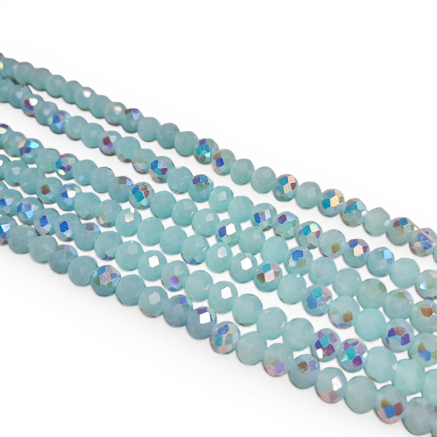 x1 Fil de perles facettées – 6 x 5 mm – 38 couleurs au choix