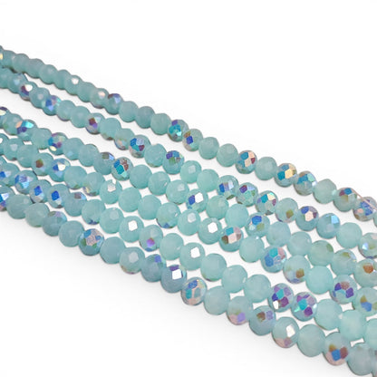 x1 Fil de perles facettées – 6 x 5 mm – 38 couleurs au choix