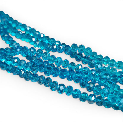 x1 Fil de perles facettées – 6 x 5 mm – 38 couleurs au choix