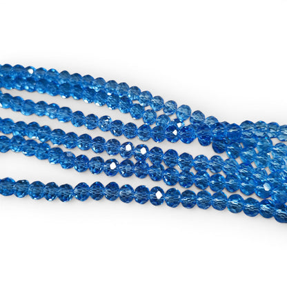 x1 Fil de perles facettées – 6 x 5 mm – 38 couleurs au choix