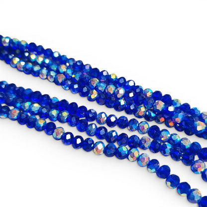 x1 Fil de perles facettées – 6 x 5 mm – 38 couleurs au choix