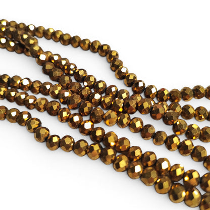 x1 Fil de perles facettées – 6 x 5 mm – 38 couleurs au choix