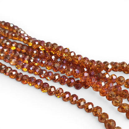 x1 Fil de perles facettées – 6 x 5 mm – 38 couleurs au choix