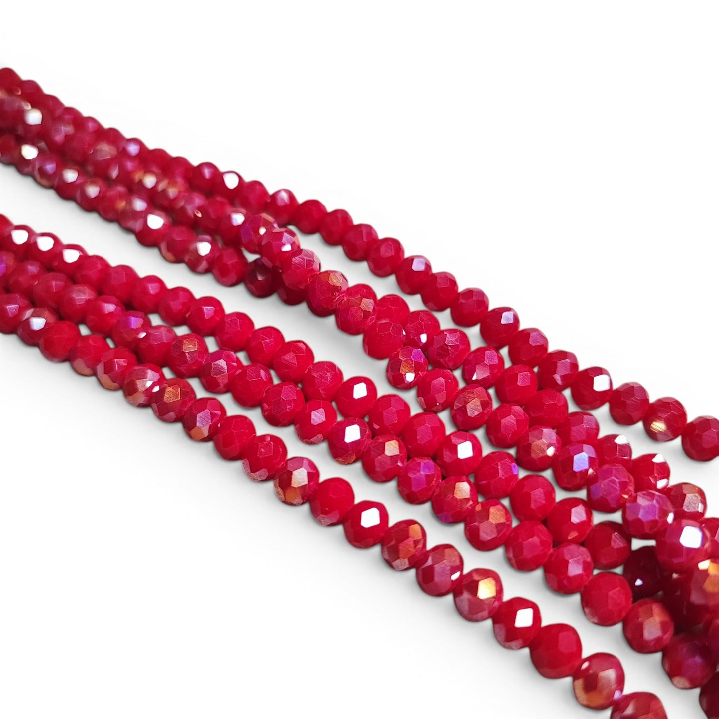 x1 Fil de perles facettées – 6 x 5 mm – 38 couleurs au choix