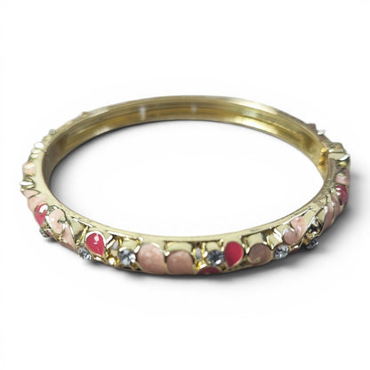 Bracelets joncs thaïlandais – Métal doré émaillé – 6 couleurs