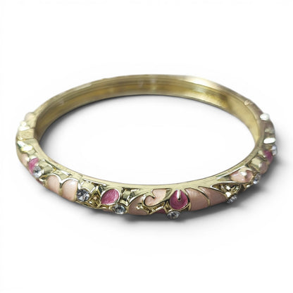 Bracelets joncs thaïlandais – Métal doré émaillé – 6 couleurs