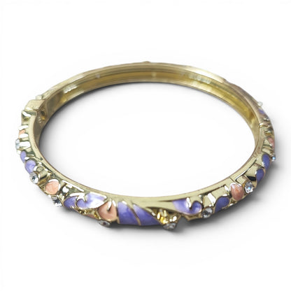 Bracelets joncs thaïlandais – Métal doré émaillé – 6 couleurs